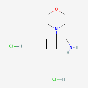 molecular formula C9H20Cl2N2O B7450962 1-[1-(Morpholin-4-yl)cyclobutyl]methanamine dihydrochloride 