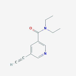 molecular formula C12H14N2O B7450972 N,N-diethyl-5-ethynylnicotinamide 