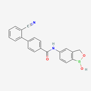 molecular formula C21H15BN2O3 B7451004 2'-cyano-N-(1-hydroxy-1,3-dihydro-2,1-benzoxaborol-5-yl)-[1,1'-biphenyl]-4-carboxamide 