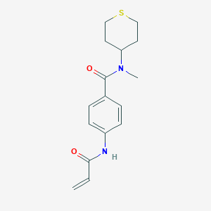 molecular formula C16H20N2O2S B7451025 N-methyl-4-(prop-2-enamido)-N-(thian-4-yl)benzamide 