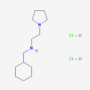 molecular formula C13H28Cl2N2 B7451129 (Cyclohexylmethyl)[2-(pyrrolidin-1-yl)ethyl]amine dihydrochloride 
