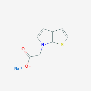 molecular formula C9H8NNaO2S B7451154 sodium 2-{5-methyl-6H-thieno[2,3-b]pyrrol-6-yl}acetate 
