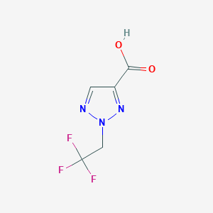 molecular formula C5H4F3N3O2 B7451167 2-(2,2,2-trifluoroethyl)-2H-1,2,3-triazole-4-carboxylic acid 