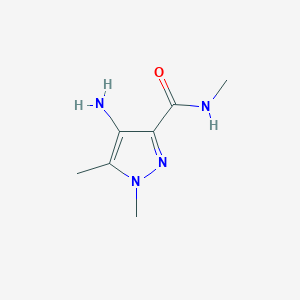 molecular formula C7H12N4O B7451178 4-amino-N,1,5-trimethyl-1H-pyrazole-3-carboxamide 