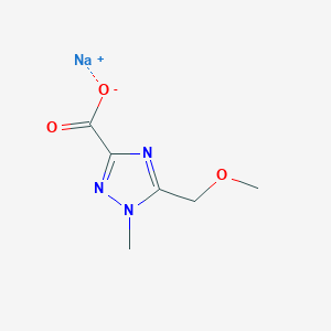 molecular formula C6H8N3NaO3 B7451202 sodium 5-(methoxymethyl)-1-methyl-1H-1,2,4-triazole-3-carboxylate 