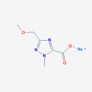 molecular formula C6H8N3NaO3 B7451205 sodium 3-(methoxymethyl)-1-methyl-1H-1,2,4-triazole-5-carboxylate 