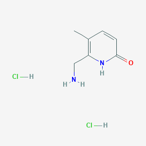 molecular formula C7H12Cl2N2O B7451208 6-(Aminomethyl)-5-methyl-1,2-dihydropyridin-2-one dihydrochloride 