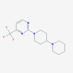 molecular formula C15H21F3N4 B7451215 2-(4-Piperidin-1-ylpiperidin-1-yl)-4-(trifluoromethyl)pyrimidine 