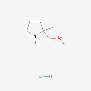 molecular formula C7H16ClNO B7451220 2-(Methoxymethyl)-2-methylpyrrolidine hcl 