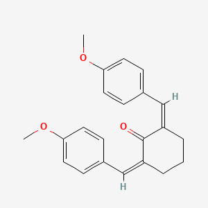 molecular formula C22H22O3 B7451255 2,6-Bis(p-methoxybenzylidene)cyclohexanone 