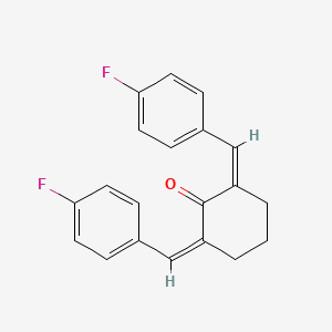 molecular formula C20H16F2O B7451260 (2Z,6Z)-2,6-bis[(4-fluorophenyl)methylidene]cyclohexan-1-one 