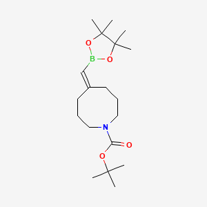 molecular formula C19H34BNO4 B7451286 tert-Butyl 5-((4,4,5,5-tetramethyl-1,3,2-dioxaborolan-2-yl)methylene)azocane-1-carboxylate 