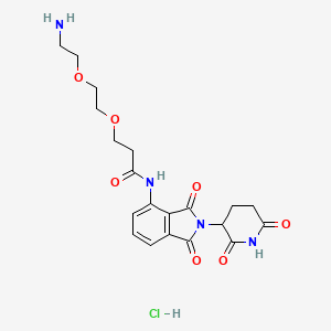 molecular formula C20H25ClN4O7 B7451308 3-[2-(2-aminoethoxy)ethoxy]-N-[2-(2,6-dioxopiperidin-3-yl)-1,3-dioxo-2,3-dihydro-1H-isoindol-4-yl]propanamide hydrochloride 