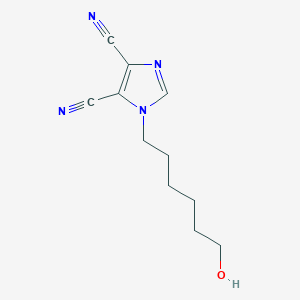 molecular formula C11H14N4O B7451330 1-(6-Hydroxyhexyl)imidazole-4,5-dicarbonitrile 