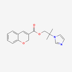 molecular formula C17H18N2O3 B7451363 2-(1H-Imidazol-1-yl)-2-methylpropyl 2H-chromene-3-carboxylate 