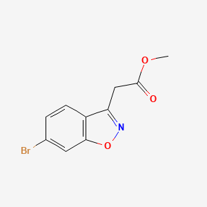 molecular formula C10H8BrNO3 B7451368 Methyl 2-(6-bromo-1,2-benzoxazol-3-yl)acetate 