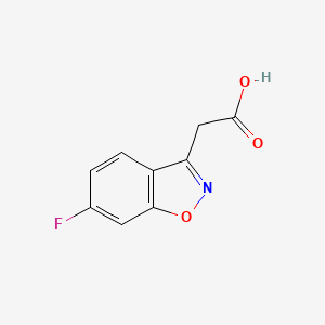 molecular formula C9H6FNO3 B7451378 6-Fluoro-1,2-benzisoxazole-3-acetic acid 