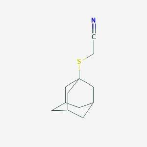 molecular formula C12H17NS B7451385 2-(1-Adamantylsulfanyl)acetonitrile 
