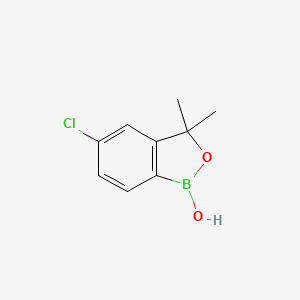 molecular formula C9H10BClO2 B7451394 5-Chloro-3,3-dimethylbenzo[C][1,2]oxaborol-1(3H)-OL 