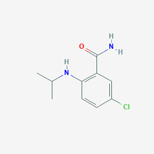 molecular formula C10H13ClN2O B7451408 5-Chloro-2-(propan-2-ylamino)benzamide 