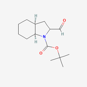 molecular formula C14H23NO3 B7451443 Tert-butyl (3as,7as)-2-formyl-octahydro-1h-indole-1-carboxylate 