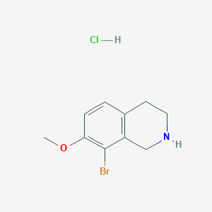 molecular formula C10H13BrClNO B7451451 8-Bromo-7-methoxy-1,2,3,4-tetrahydroisoquinoline hydrochloride 