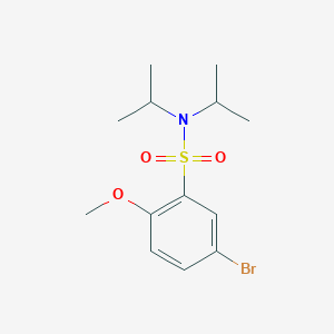molecular formula C13H20BrNO3S B7451482 5-bromo-2-methoxy-N,N-di(propan-2-yl)benzenesulfonamide 