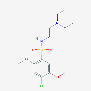 molecular formula C14H23ClN2O4S B7451501 4-chloro-N-[2-(diethylamino)ethyl]-2,5-dimethoxybenzenesulfonamide 