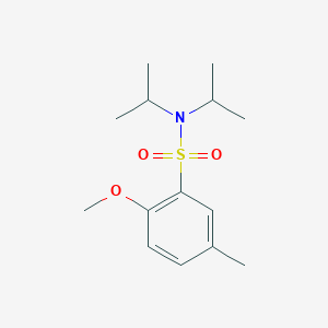 molecular formula C14H23NO3S B7451503 2-methoxy-5-methyl-N,N-di(propan-2-yl)benzenesulfonamide 