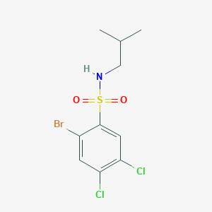 molecular formula C10H12BrCl2NO2S B7451513 2-bromo-4,5-dichloro-N-(2-methylpropyl)benzenesulfonamide 