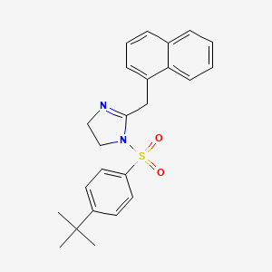 molecular formula C24H26N2O2S B7451556 1-(4-Tert-butylphenyl)sulfonyl-2-(naphthalen-1-ylmethyl)-4,5-dihydroimidazole 