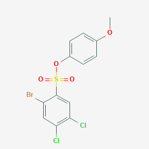 molecular formula C13H9BrCl2O4S B7451559 (4-Methoxyphenyl) 2-bromo-4,5-dichlorobenzenesulfonate 