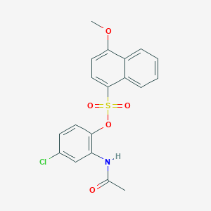 molecular formula C19H16ClNO5S B7451561 (2-Acetamido-4-chlorophenyl) 4-methoxynaphthalene-1-sulfonate 