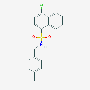molecular formula C18H16ClNO2S B7451581 4-chloro-N-[(4-methylphenyl)methyl]naphthalene-1-sulfonamide 