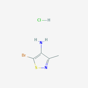 molecular formula C4H6BrClN2S B7451592 5-Bromo-3-methylisothiazol-4-amine hcl 