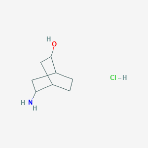 molecular formula C8H16ClNO B7451607 5-Aminobicyclo[2.2.2]octan-2-OL hcl 