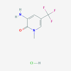 molecular formula C7H8ClF3N2O B7451631 3-Amino-1-methyl-5-(trifluoromethyl)pyridin-2(1H)-one hcl 