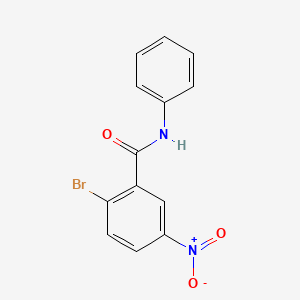 molecular formula C13H9BrN2O3 B7451665 2-溴-5-硝基-N-苯甲酰苯胺 