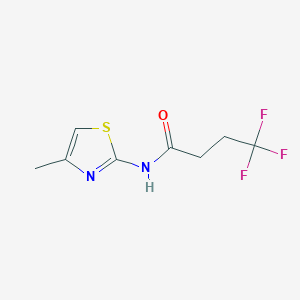 molecular formula C8H9F3N2OS B7451672 4,4,4-trifluoro-N-(4-methyl-1,3-thiazol-2-yl)butanamide 