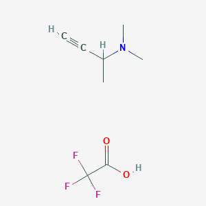 molecular formula C8H12F3NO2 B7451680 (But-3-yn-2-yl)dimethylamine; trifluoroacetic acid 