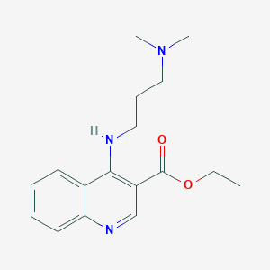 molecular formula C17H23N3O2 B7451705 Ethyl 4-[3-(dimethylamino)propylamino]quinoline-3-carboxylate 