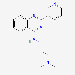 molecular formula C18H21N5 B7451729 N',N'-dimethyl-N-(2-pyridin-3-ylquinazolin-4-yl)propane-1,3-diamine 