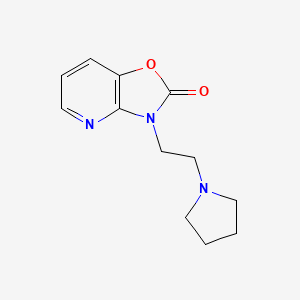 molecular formula C12H15N3O2 B7451760 3-(2-Pyrrolidin-1-ylethyl)-[1,3]oxazolo[4,5-b]pyridin-2-one 