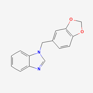 molecular formula C15H12N2O2 B7451771 1-(1,3-Benzodioxol-5-ylmethyl)benzimidazole 