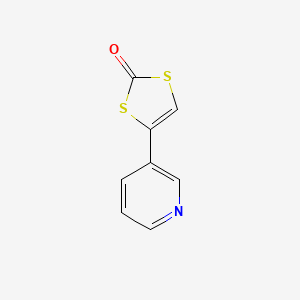 molecular formula C8H5NOS2 B7451785 4-(3-Pyridyl)-1,3-dithiol-2-one 