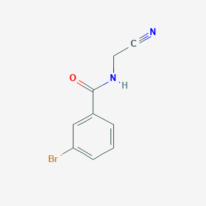 molecular formula C9H7BrN2O B7451830 3-bromo-N-(cyanomethyl)benzamide 