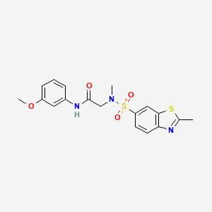 N~1~-(3-methoxyphenyl)-N~2~-methyl-N~2~-[(2-methyl-1,3-benzothiazol-6-yl)sulfonyl]glycinamide