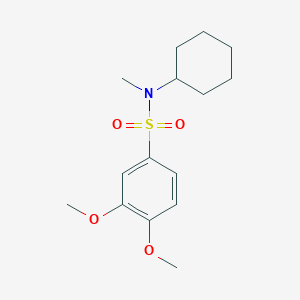 molecular formula C15H23NO4S B7451847 N-cyclohexyl-3,4-dimethoxy-N-methylbenzenesulfonamide 