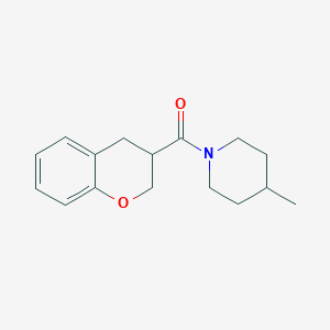 molecular formula C16H21NO2 B7451875 3,4-dihydro-2H-chromen-3-yl-(4-methylpiperidin-1-yl)methanone 