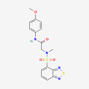 molecular formula C16H16N4O4S2 B7451882 N~2~-(2,1,3-benzothiadiazol-4-ylsulfonyl)-N~1~-(4-methoxyphenyl)-N~2~-methylglycinamide 